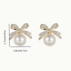 Pearl Bow Earrings